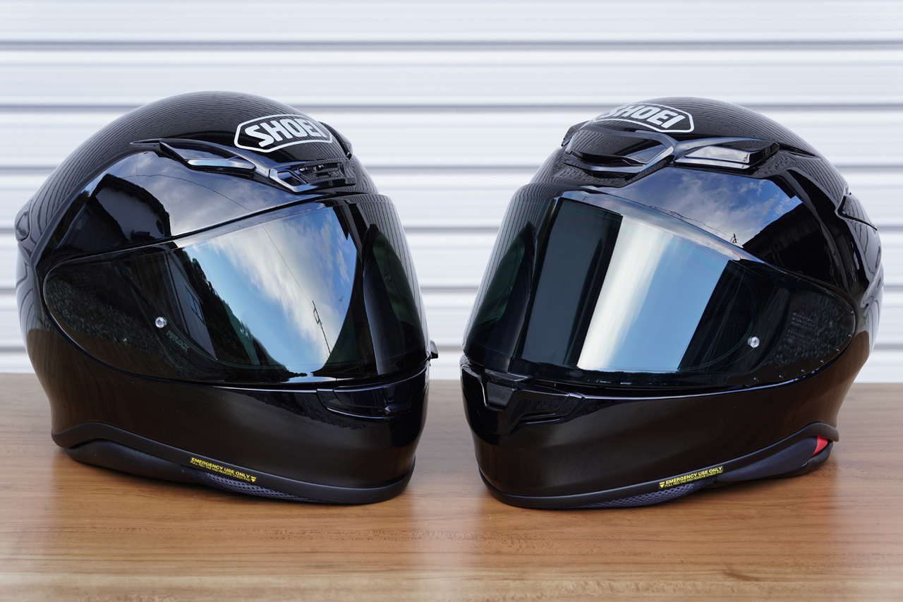 SHOEI Z-7 Z-8 フルフェイスヘルメット ブラック 比較画像